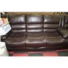 Image 2 : NEW BROWN LEATHERETTE RECLINING SOFA AND LOVESEAT