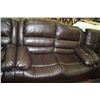 Image 3 : NEW BROWN LEATHERETTE RECLINING SOFA AND LOVESEAT