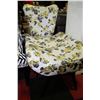 Image 1 : SHOWHOME FLORAL CHAIR WITH OTTOMAN