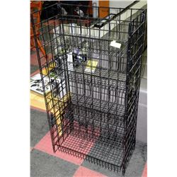 GRIDWALL WITH 5 SHELVES