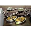 Image 1 : PAIR OF CANDLEHOLDER - GOLD LEAF FINISH