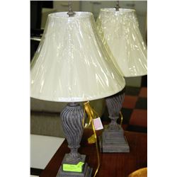 PAIR OF DESIGNER LAMPS - CHARCOAL FINISH