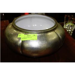 SILVER LEAF PORCELAIN CENTERPIECE