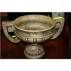 GOLD LEAF AND BROWN CHARCOAL FINISH CENTERPIECE