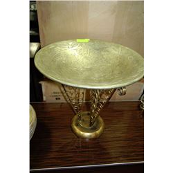 HANDCARVED CENTERPIECE, FLOWER DESIGN- SILVER LEAF