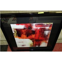 LARGE BLACK FRAMED SHOWHOME ABSTRACT PICTURE