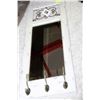 Image 1 : WHITE WOOD SHOWHOME WALL HANGING MIRROR/COATRACK