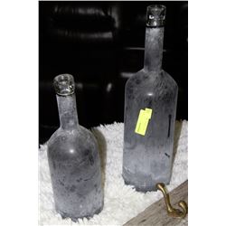 PAIR OF SHOWHOME GLASS VASES