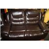 Image 2 : NEW CHOCOLATE BROWN LEATHER RECLINING SECTIONAL