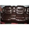 Image 4 : NEW CHOCOLATE BROWN LEATHER RECLINING SECTIONAL