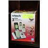Image 1 : NEW V-TECH 3 HANDSET CORDLESS PHONE SET