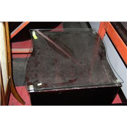 SHOWHOME WOOD AND GLASS END TABLE