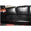 Image 3 : NEW BLACK LEATHER AND CHROME SECTIONAL 9' WIDE X