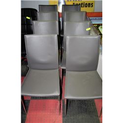 SET OF 8 GREY SIDECHAIRS