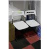 Image 1 : PAIR OF SHOWHOME WHITE PLASTIC AND CHROME FOLDING