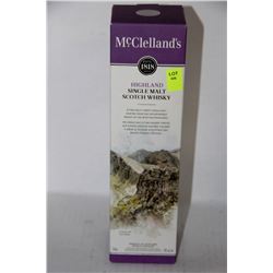 THREE 750ML BOTTLES MCCLELLANDS SCOTCH