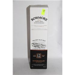 750ML BOTTLE OF 12 YR BOWMORE SCOTCH WHISKEY