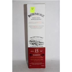 THREE 750ML BOTTLES 15 YR BOWMORE SCOTCH