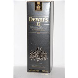 FOUR 750ML BOTTLES DEWARS 12YR SCOTCH WHISKEY 40%