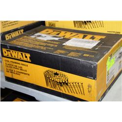 BOX OF DEWALT 2.5  COIL FRAMING NAILS -3600 PIECES