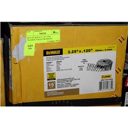 BOX OF DEWALT 3.25" COIL FRAMING NAILS-2700 PIECES