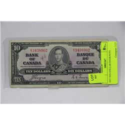 1937 TEN DOLLAR BANKNOTE