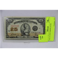 1923 25 CENT SHINPLASTER