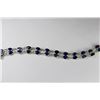 Image 1 : LADIES SILVER & BLUE SAPPHIRE GEMSTONE BRACELET