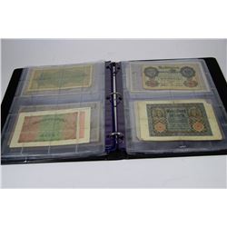 BINDER OF GERMAN BANK NOTES - 100 YEAR OLD