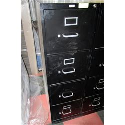 BLACK 4 DRAWER LETTER SIZE FILING CABINET