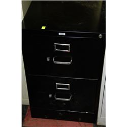 BLACK LEGAL SIZE 2 DRAWER FILING CABINET