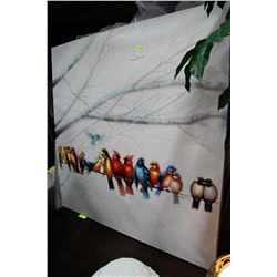LARGE BIRD CANVAS PICTURE