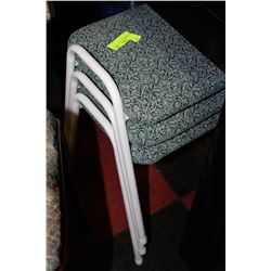 SET OF THREE STACKING STOOLS