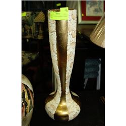 GOLD LEAF AND EGGSHELL FINISH VASE
