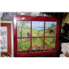 Image 1 : VINTAGE PAINTED WINDOW SCENE
