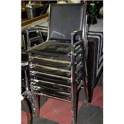 SET OF 6 STACKING CHAIRS