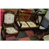 Image 1 : 2 FOLDING ROCKING CHAIRS AND BENCH - EARLY 1900S