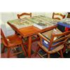 Image 1 : SOLID WOOD DINING TABLE AND 4 CHAIRS