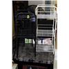 Image 1 : 1 BLACK AND 1 WHITE FOLDING SHELF/CARTS