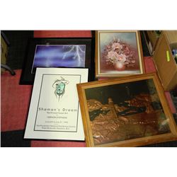 SET OF 4 ASSORTED PICTURES