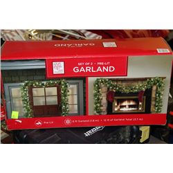 WINTER WONDERLAND SET OF TWO 6FT PRE-LIT GARLANDS