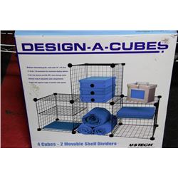 PAIR OF DESIGN-A-CUBES STORAGE UNIT