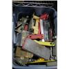 Image 1 : TOTE OF ASSORTED DRY WALL TOOLS