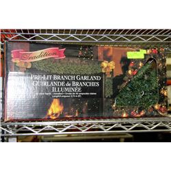 9' PRE-LIT TRADITION BRANCH GARLAND