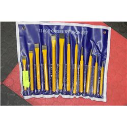 12-PC CHISEL & PUNCH SET IN BLUE SOFT CASE