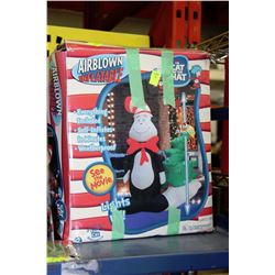 CAT IN THE HAT BLOW UP LAWN ORNAMENT