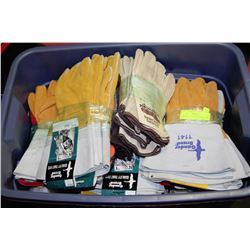 BOX FULL OF 65 PAIRS OF WELDING GLOVES