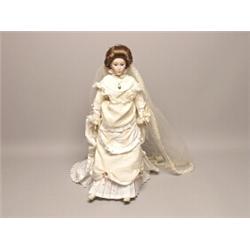 Victorian Bride Porcelain Face Doll