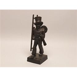 Antique English Carved Wood Figure 