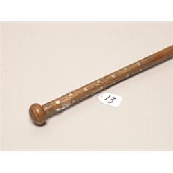 Antique Middle Eastern Brass Inlaid Cane